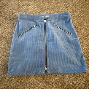 rag & bone Light Blue Corduroy Mini Skirt